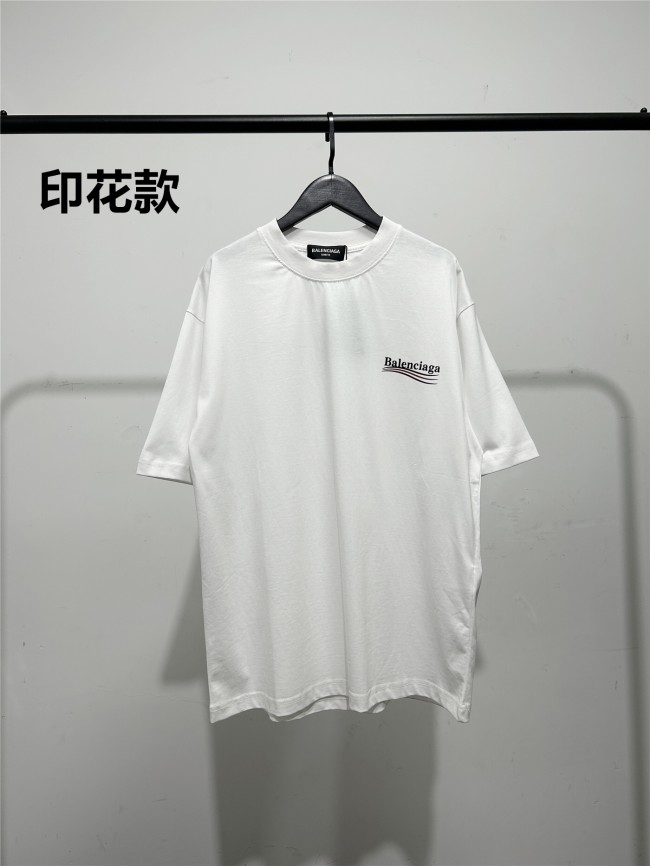 追跡付 バレンシアガ 激安通販 の2026SS プリント波のアルファベット半袖Tシャツ