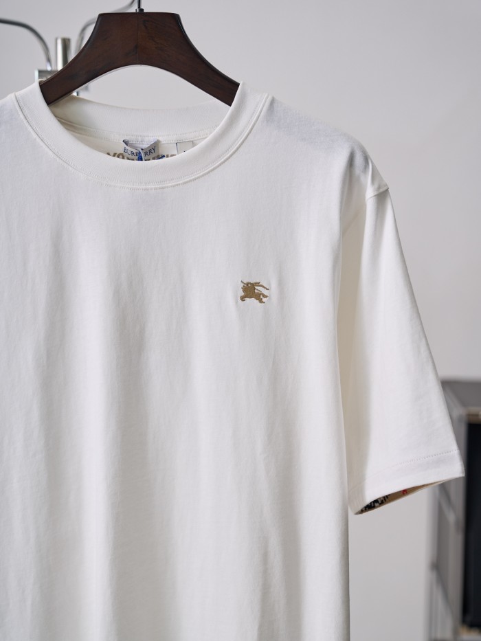 追跡付 バーバリー 激安偽物 の2026SSクルーネック半袖Tシャツ