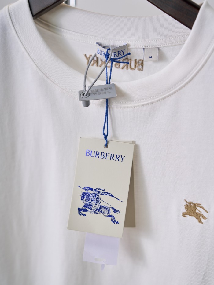 追跡付 バーバリー 激安偽物 の2026SSクルーネック半袖Tシャツ