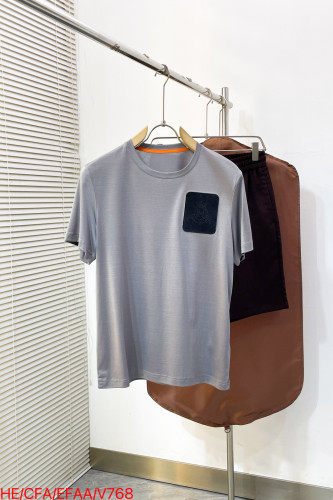 新作 エルメス コピーおすすめ 2026SS刺繍入りメンズクルーネックTシャツ