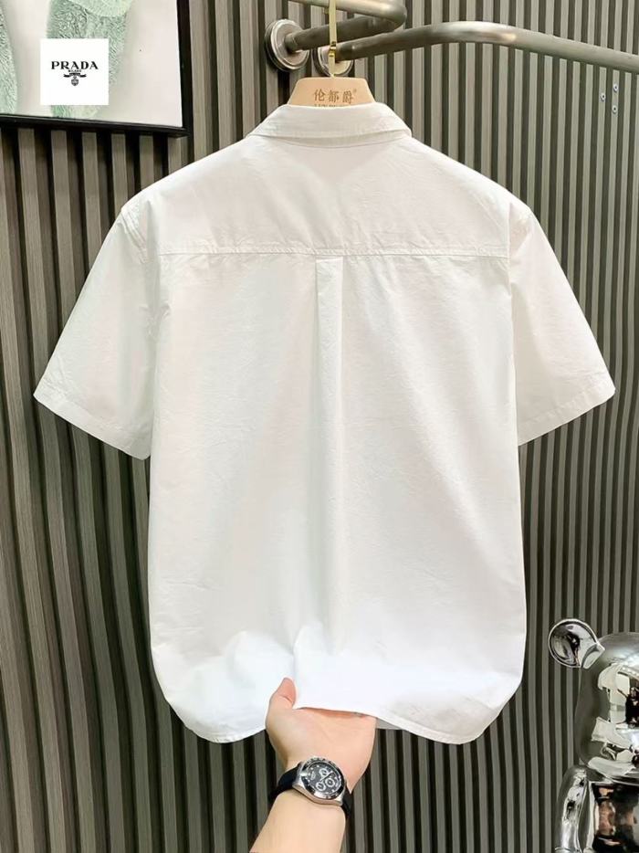大人気 プラダ 激安通販 の2026SS工装刺繍半袖シャツ
