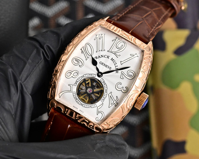 追跡付 フランクミュラー-FranckMuller n級品 の全自動機械コア両面カーフ原装針 メンズ腕時計