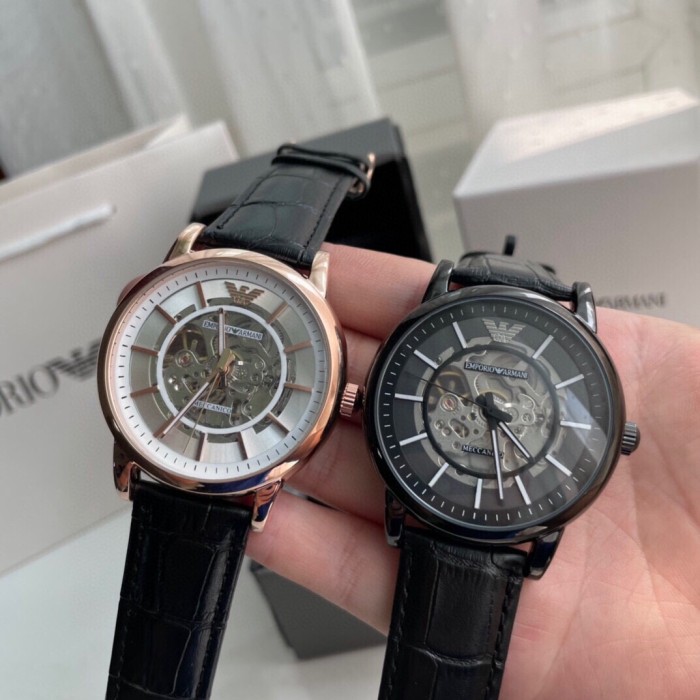 超話題! Armani アルマーニ スーパーコピー 2026SSメンズ透かし彫り背透かし全自動機械腕時計