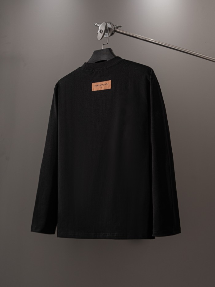 累積売上総額第１位！ ルイヴィトン スーパーコピー 2026SS 老花刺繍ラウンドネック長袖Tシャツ
