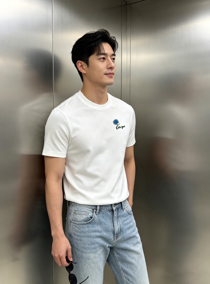 使い勝手良し ケンゾー 激安通販 の2026SS メンズ クルーネック半袖Tシャツ2色