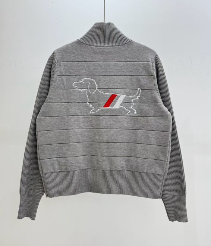追跡付 トムブラウン 偽物通販 の2026SS 刺繍ジッパーニットカーディガン3色