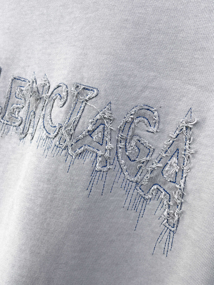 新作 バレンシアガ コピー 2026SS 刺繍ラウンドネックの衛衣
