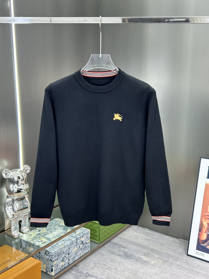 超奇跡の入荷☆ バーバリー コピーおすすめ の2026SSメンズクルーネック刺繍ニットセーター