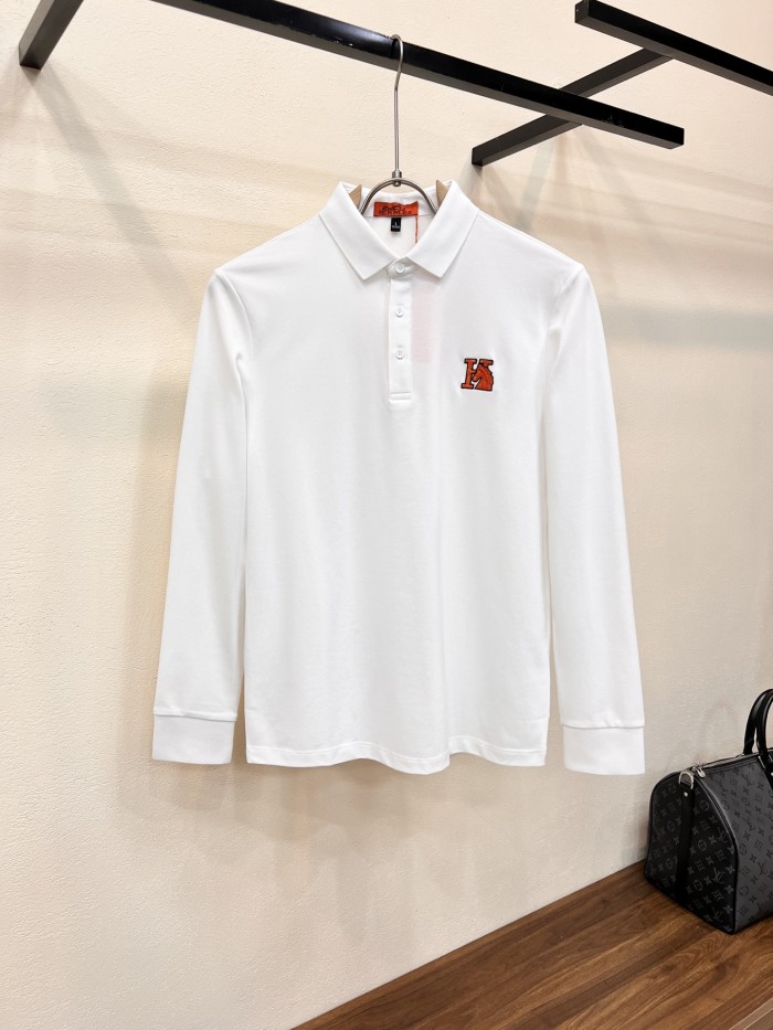 大人気 エルメス 激安偽物 2026SS メンズ 開襟長袖Tシャツ