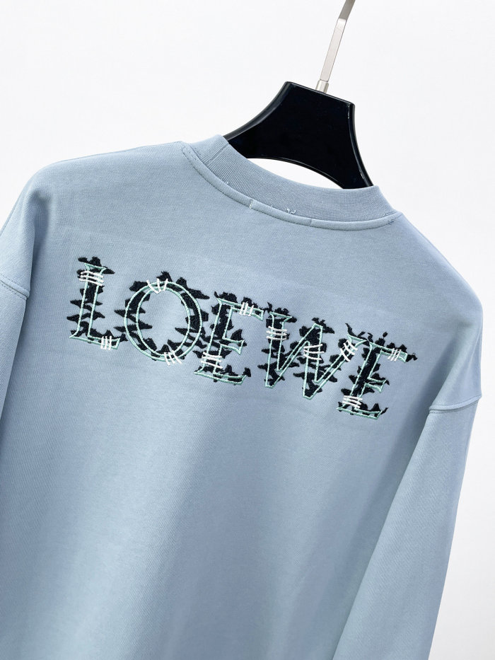 稀少 ロエベ スーパーコピー の2026SS 刺繍ラウンドネックの衛衣