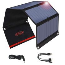 10W/20W/40W/60WSolar Phone Charger with Dual USB(5V/2A), Portable Solar Panels for Camping and Emergency, Compatible with iPhone 11/Xs/XR/X/8/7S, iPad, Galaxy S8, LG and More