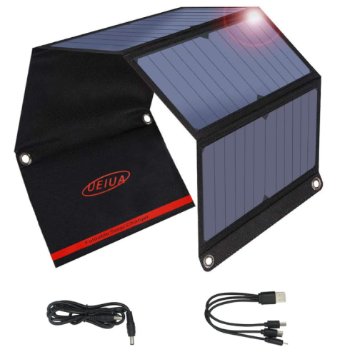 10W/20W/40W/60WSolar Phone Charger with Dual USB(5V/2A), Portable Solar Panels for Camping and Emergency, Compatible with iPhone 11/Xs/XR/X/8/7S, iPad, Galaxy S8, LG and More