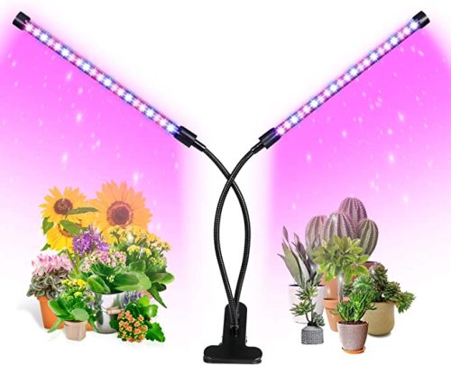 weeding Full Spectrum Flexible Gooseneck Table Plant Lamp LED Corn Light Dimmable For Indoor Garden USB 20W 2 head Led Grow Lighting