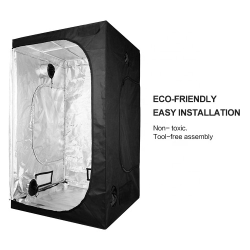 Mylar Hydroponic Grow Tent With Observation Window And Floor Tray For Indoor Plant Growing