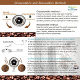 Manual Coffee Grinder with Adjustable Coarseness, Coffee Bean Grinder with Ceramic Conical Burr, Pour Over Coffee for Hand Grinder Gift of Office Home Traveling Camping