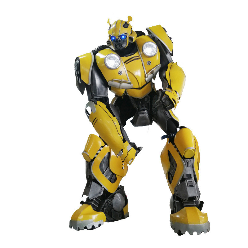 Transformers Toys Current Realistic Custom Mascot Large Outdoor Yellow Robot Walking Clothes