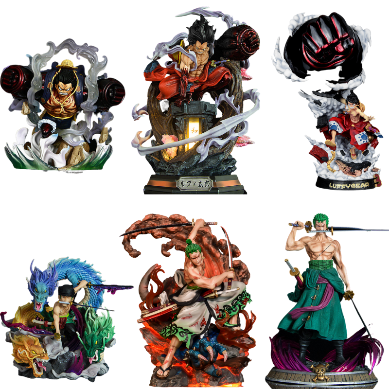 45CM 17.72 inch Huge One Piece Figure Gear 3 Luffy Zoro Character Resin Collection Model One Piece Zoro Luffy Anime Figure