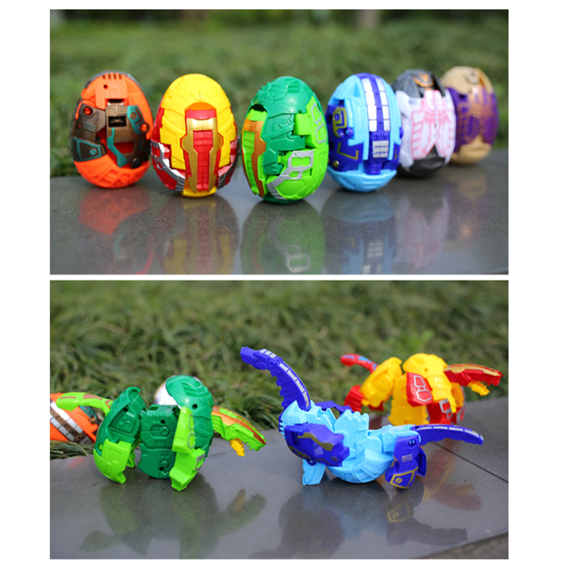 12 CM Dinosaur Robot Transforming Toys 2 In 1 Transformed Dinosaur Eggs Dinobots Action Figures Gift Dinosaur Robot Toy