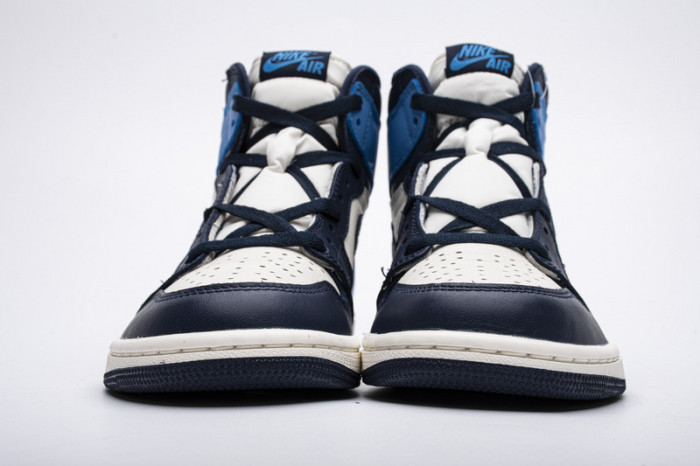 LJR Air Jordan 1 Retro High Obsidian UNC 555088-140