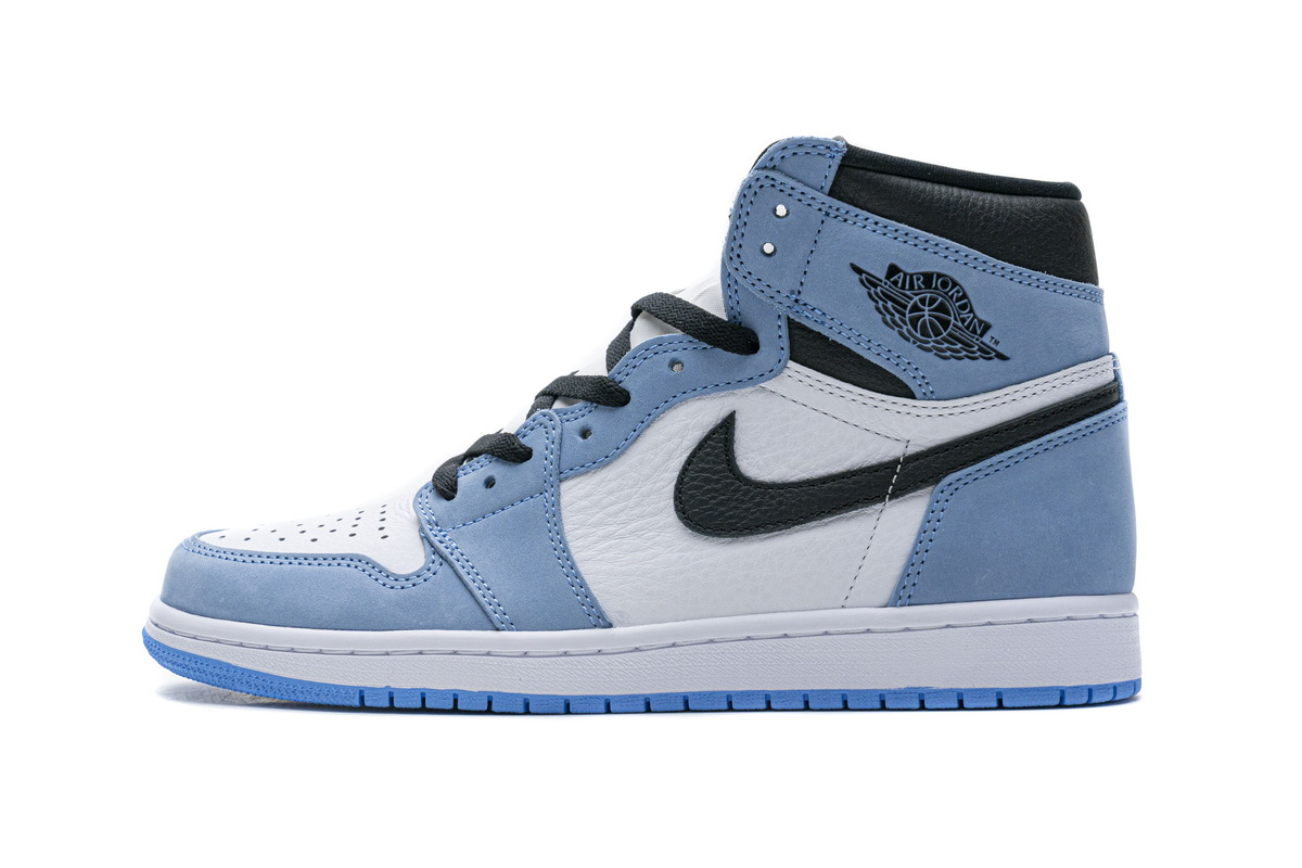 LJR Air Jordan 1 Retro High White University Blue Black 555088-134 ...