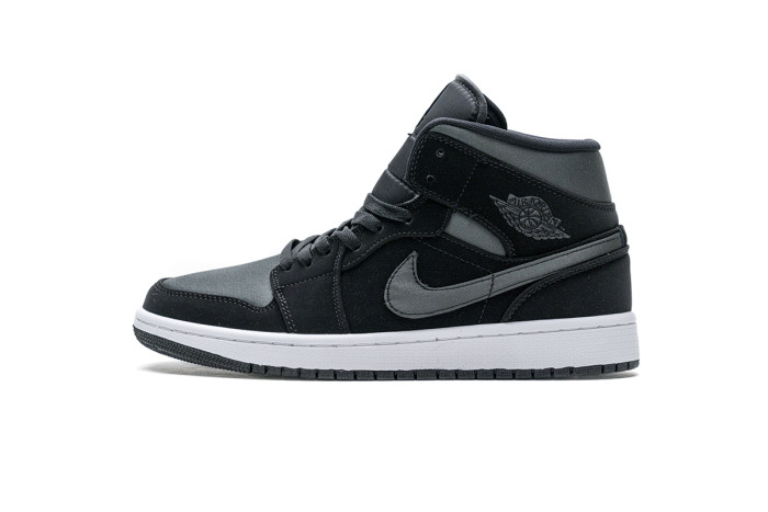 LJR Air Jordan 1 Mid(GS) White Black Grey 852542-012 