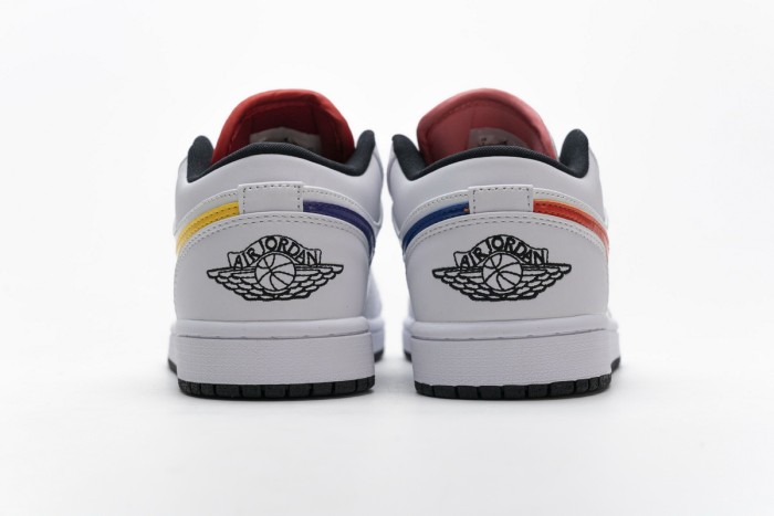 LJR Air Jordan 1 Low White Multi-Color CW7009-100