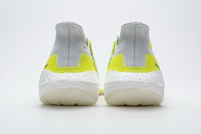 LJR adidas Ultra Boost 2021 White Grey Yellow FY1214