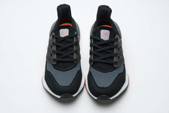 LJR adidas Ultra Boost 2021 Black Grey Orange FY0389