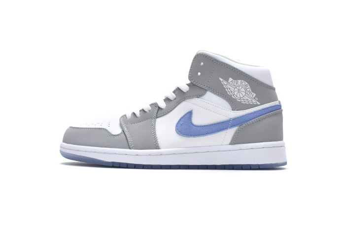 LJR Air Jordan 1 Mid Wolf Grey Aluminum BQ6472-105