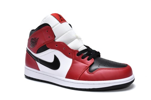 LJR Air Jordan 1 Mid Chicago Black Toe 554724-069