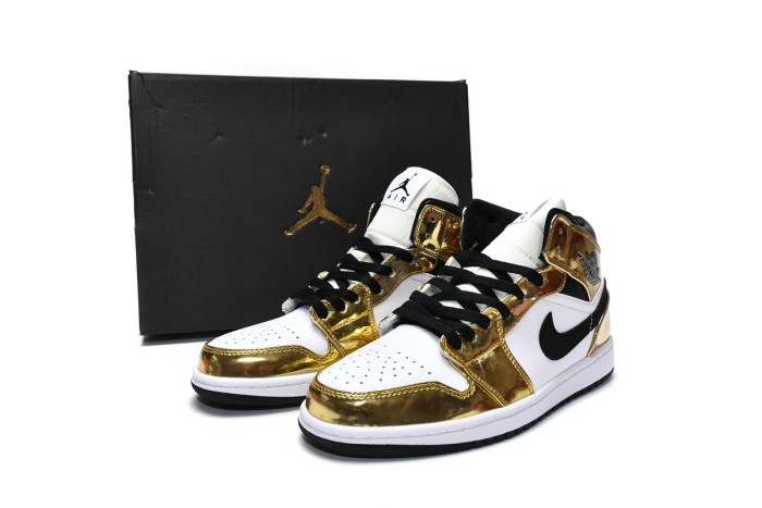 LJR Air Jordan 1 Mid SE GS Metallic Gold DC1420-700