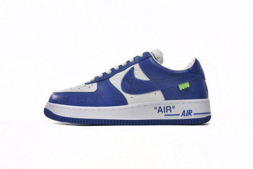 OG Louis Vuitton x Nike Air Force 1 White Blue 7108-5