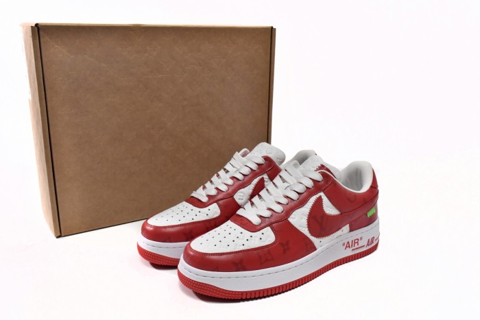 OG Louis Vuitton x Nike Air Force 1 White Red MS0232