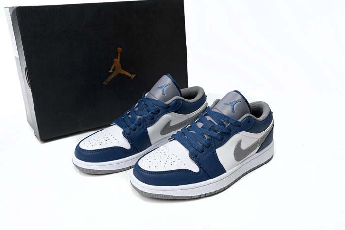 LJR Air Jordan 1 Low White Blue 553558-412