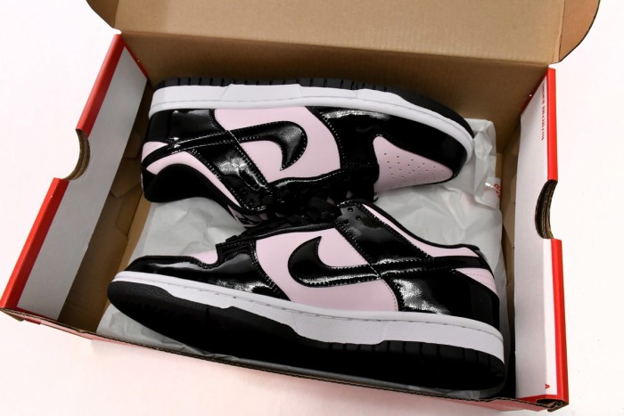 LJR Nike Dunk Low Pink Black Patent DJ9955-600