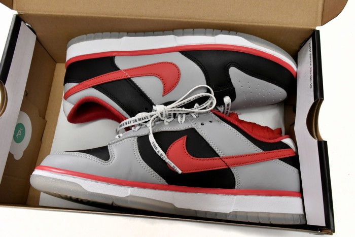 LJR Nike Dunk Low Gray, black And Red DR6189-001