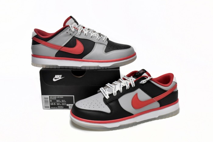 LJR Nike Dunk Low Gray, black And Red DR6189-001