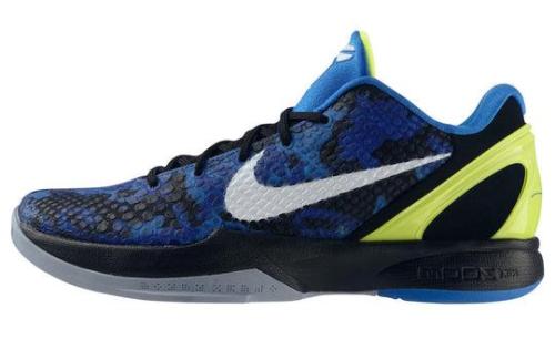 LJR Nike Zoom Kobe 6 'Blue Camo' Photo Blue/White-Black-Volt 429659-401