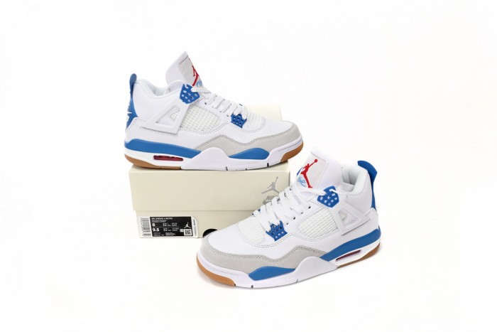 LJR Nike SB x Air Jordan 4 White Blue DR5415-104