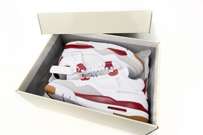 LJR Nike SB x Air Jordan 4 White Red DR5415-160
