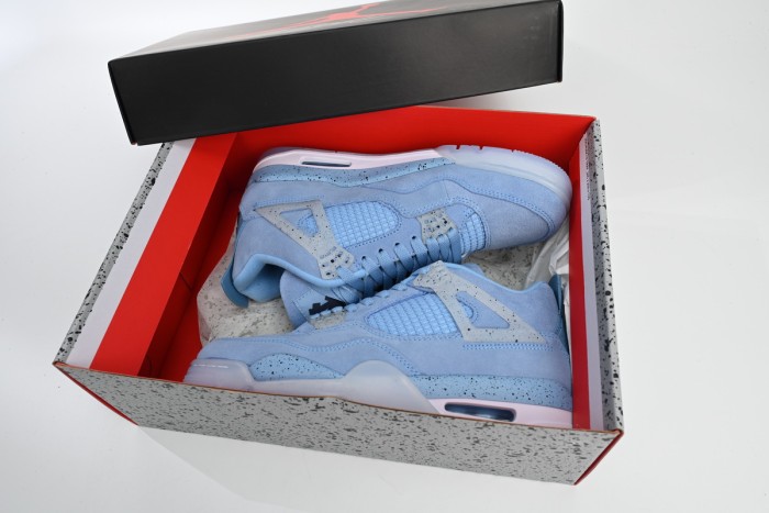 LJR Air Jordan 4 Retro UNC University Blue MNJDLS-247