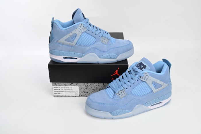 LJR Air Jordan 4 Retro UNC University Blue MNJDLS-247