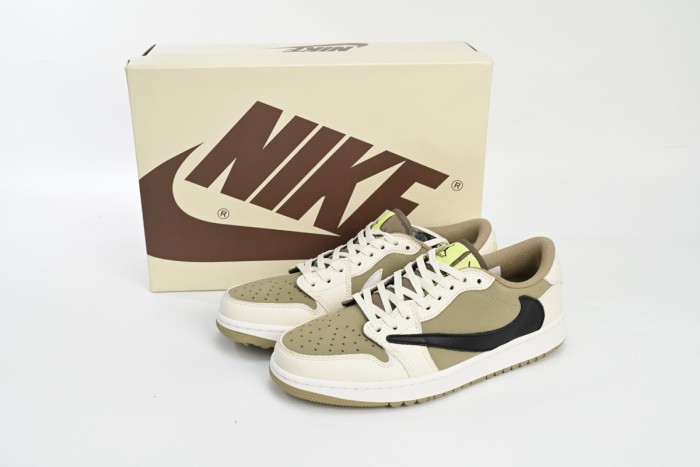 LJR Travis Scott x Air Jordan 1 Low Golf Olive FZ3124-200