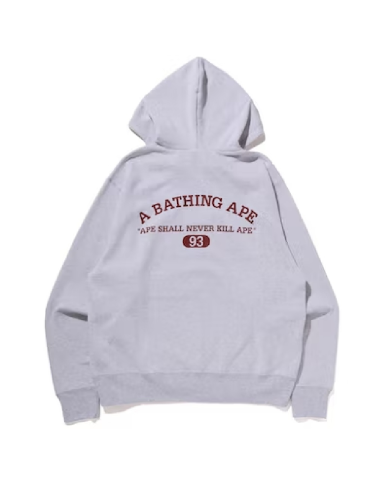 BAPE A Bathing Ape Relaxed Fit Pullover Hoodie (FW22) Gray