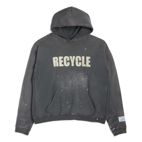 90'S Recycle Hoodie Washed Black