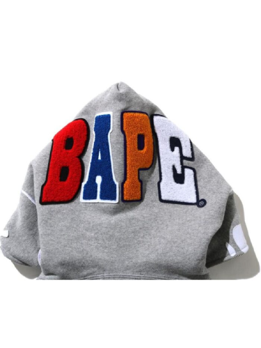 BAPE 2nd Ape Full Zip Hoodie Gray