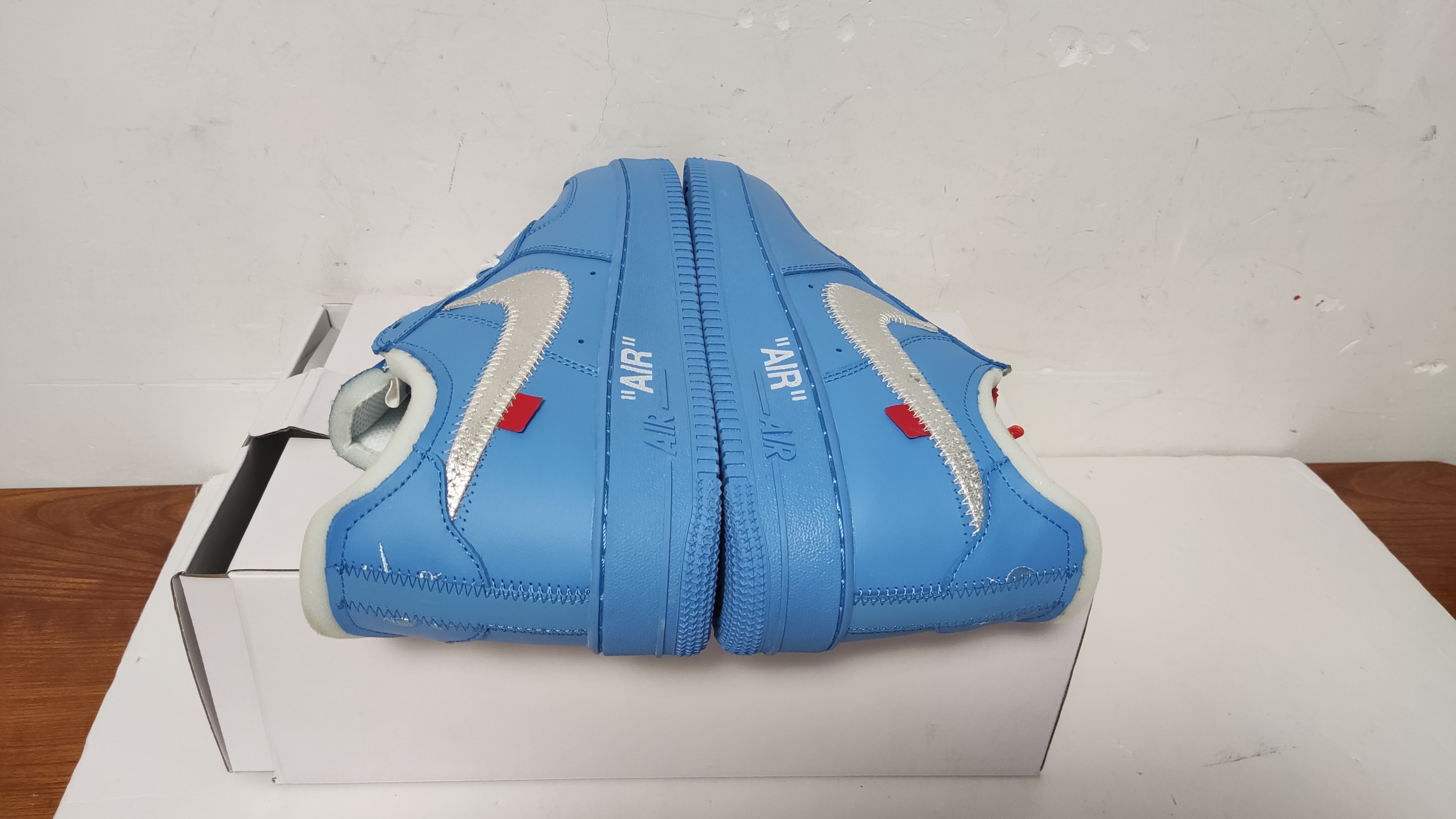 QC Picture Replica Air Force 1 Low Off-White MCA University Blue From Jdfoot