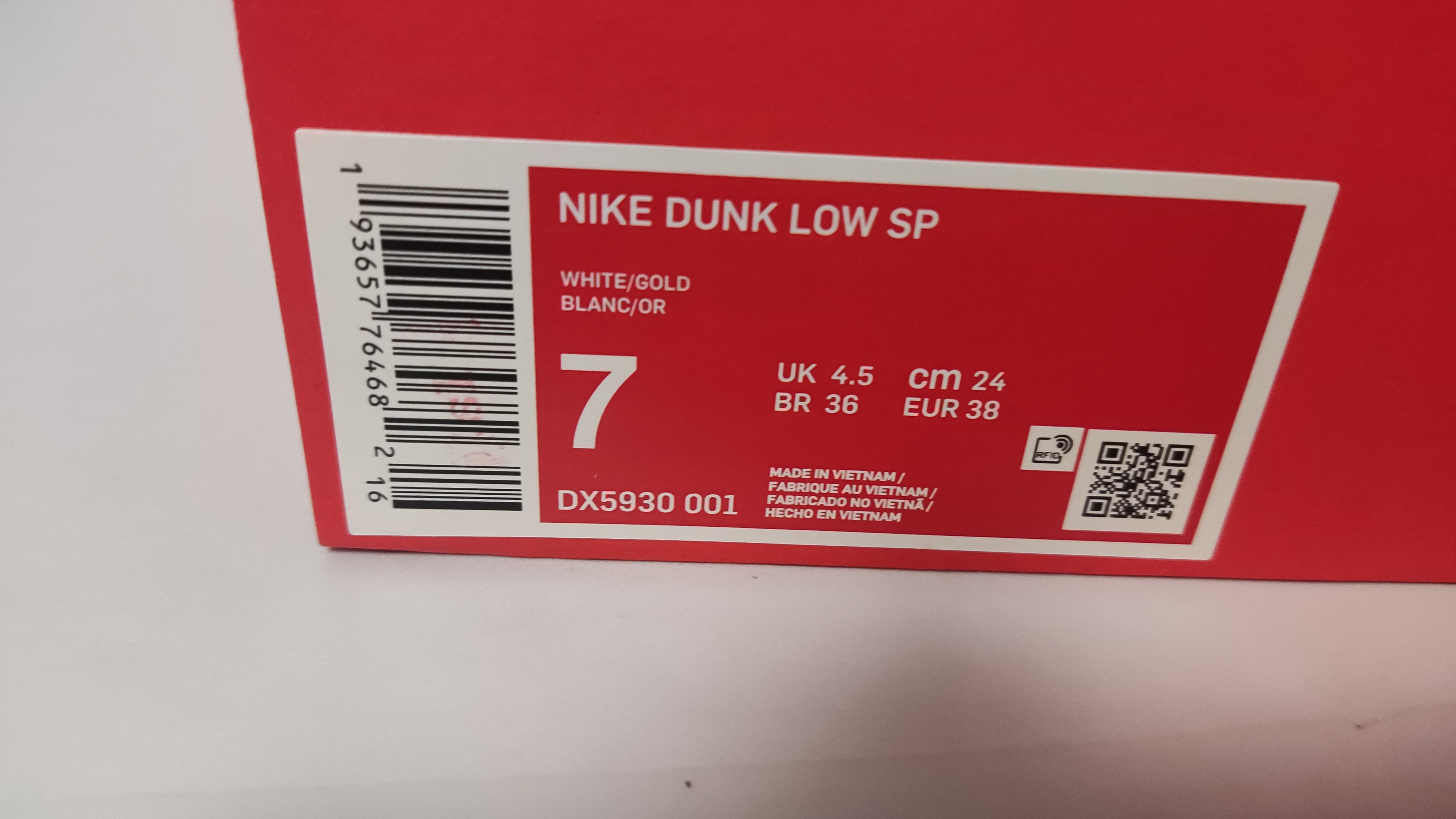 QC Picture Replica Dunks Low Gold Swoosh From Jdfoot