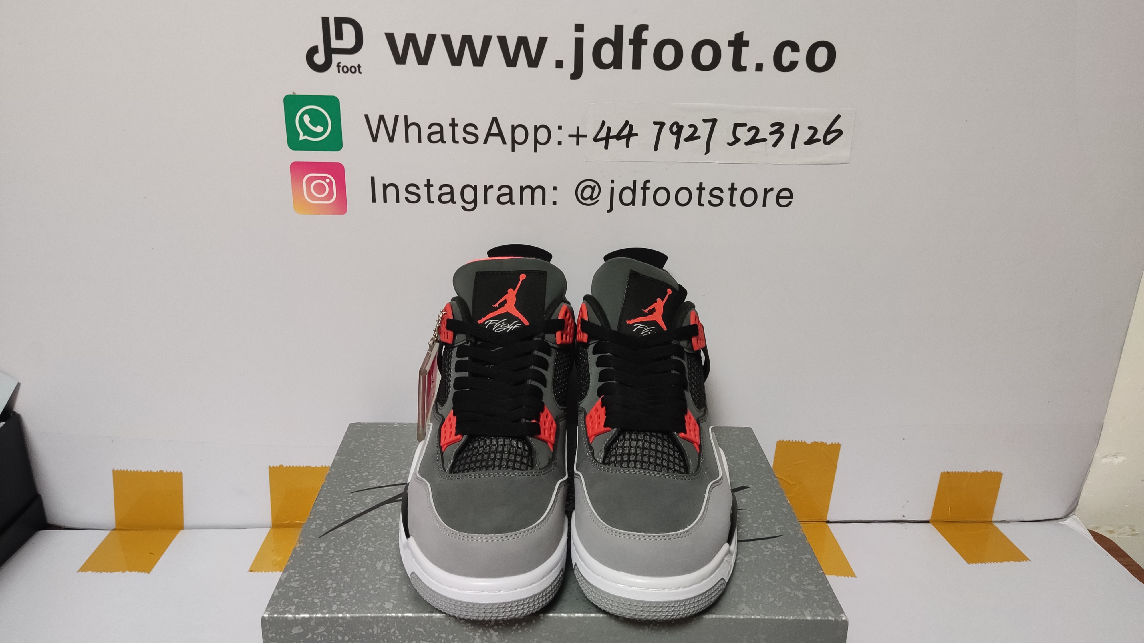 Quality Check Picture Replica Jordan 4 Red Glow Infrared From Jdfoot