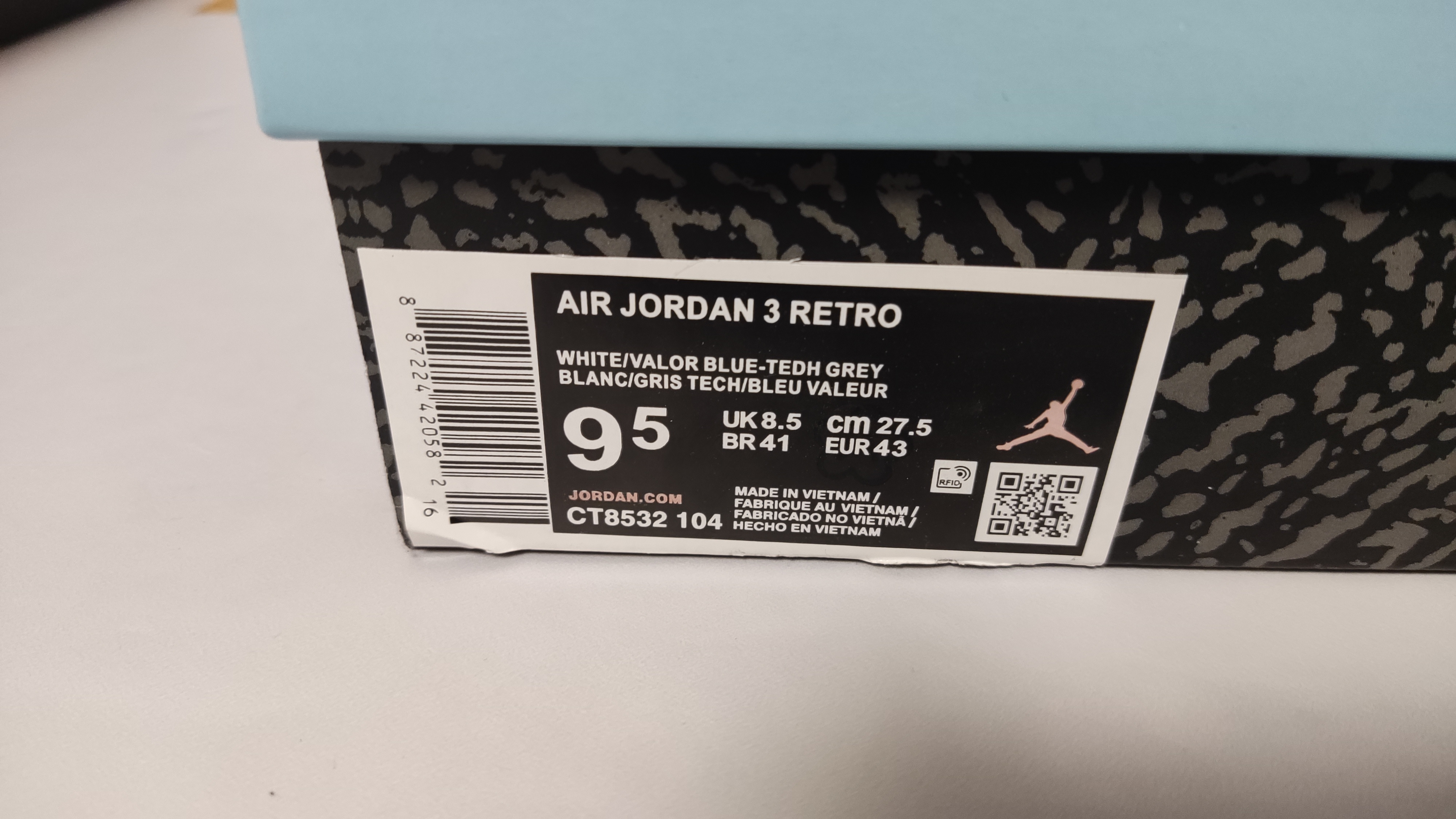 Quality Check Picture Replica Jordan 3 Retro UNC From Jdfoot